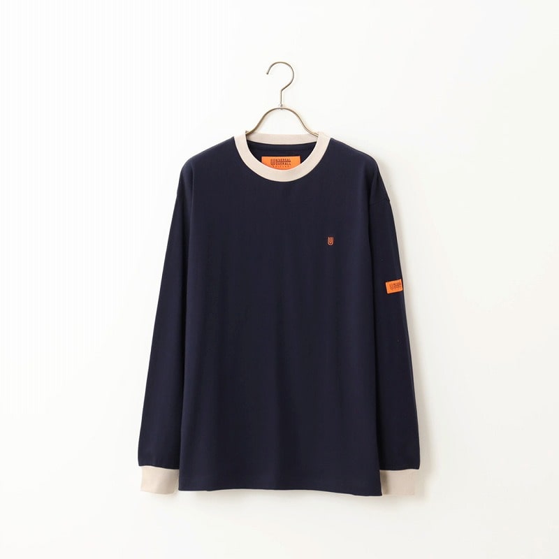 UNIVERSAL OVERALL [ユニバーサルオーバーオール] 別注 ワンポイントロゴ刺繍 ロングスリーブTシャツ [U2313215IN-JF]