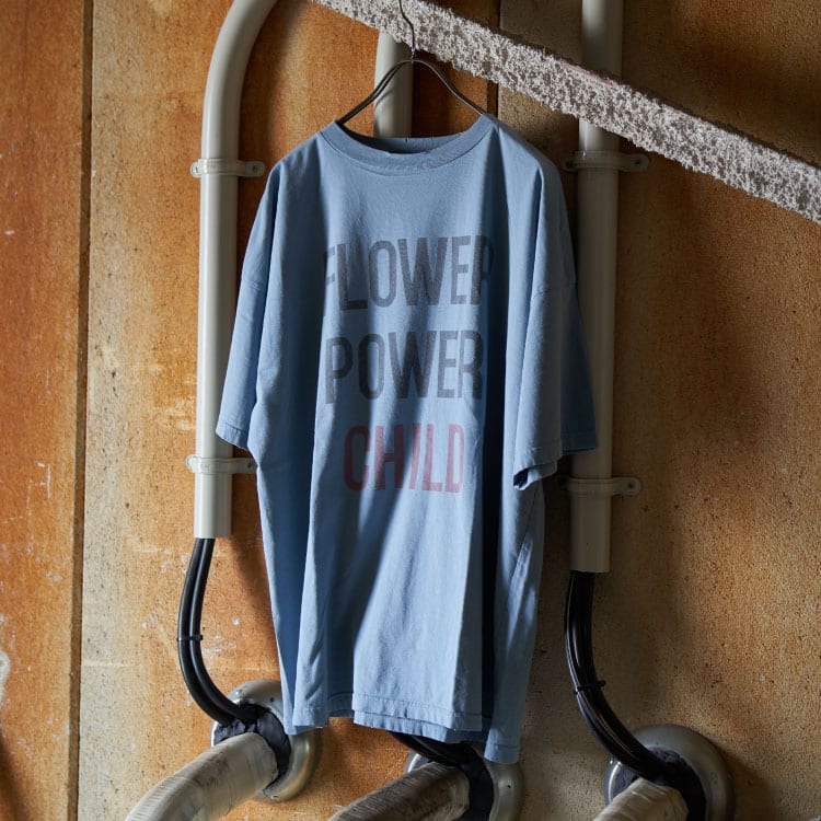 REMI RELIEF [レミレリーフ] 別注 ビッグプリントTシャツ FLOWER POWER CHILD [RN26349329-JF]
