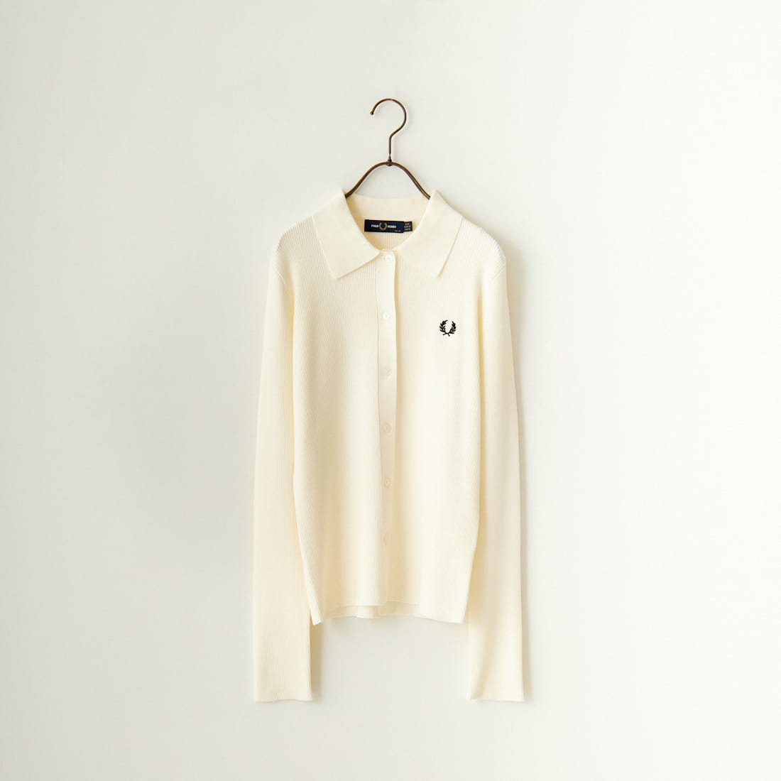 FRED PERRY [フレッドペリー] 別注 ワンポイントロゴ刺繍 リブニットポロシャツ [FPW-24A-002-JF]