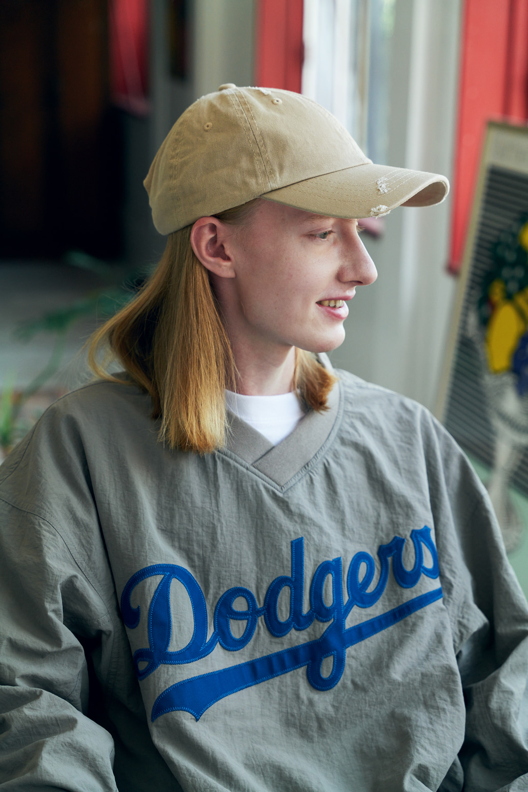 Fanatics [ファナティクス] 別注 MLBロゴ Vネックトレーニングジャケット [OT2224FW0001-JF]