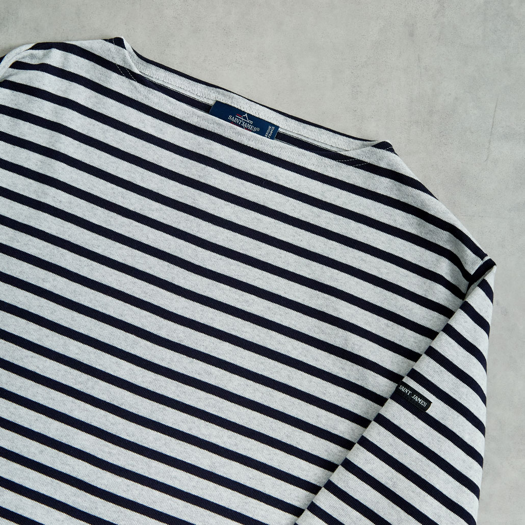 ST.JAMES [セントジェームス] 別注 バスクボーダーロングスリーブTシャツ [OUESSANT-JF]の商品画像です。