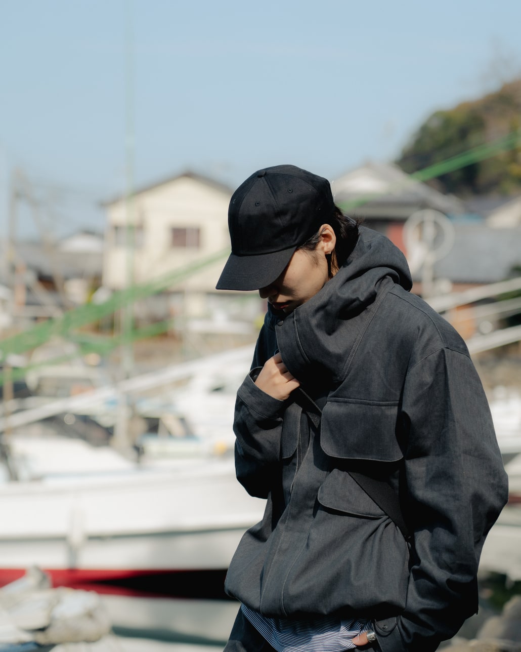 UNIVERSAL OVERALL 2025年春夏 別注コレクション MENSのワークジャケット着用コーディネートです。