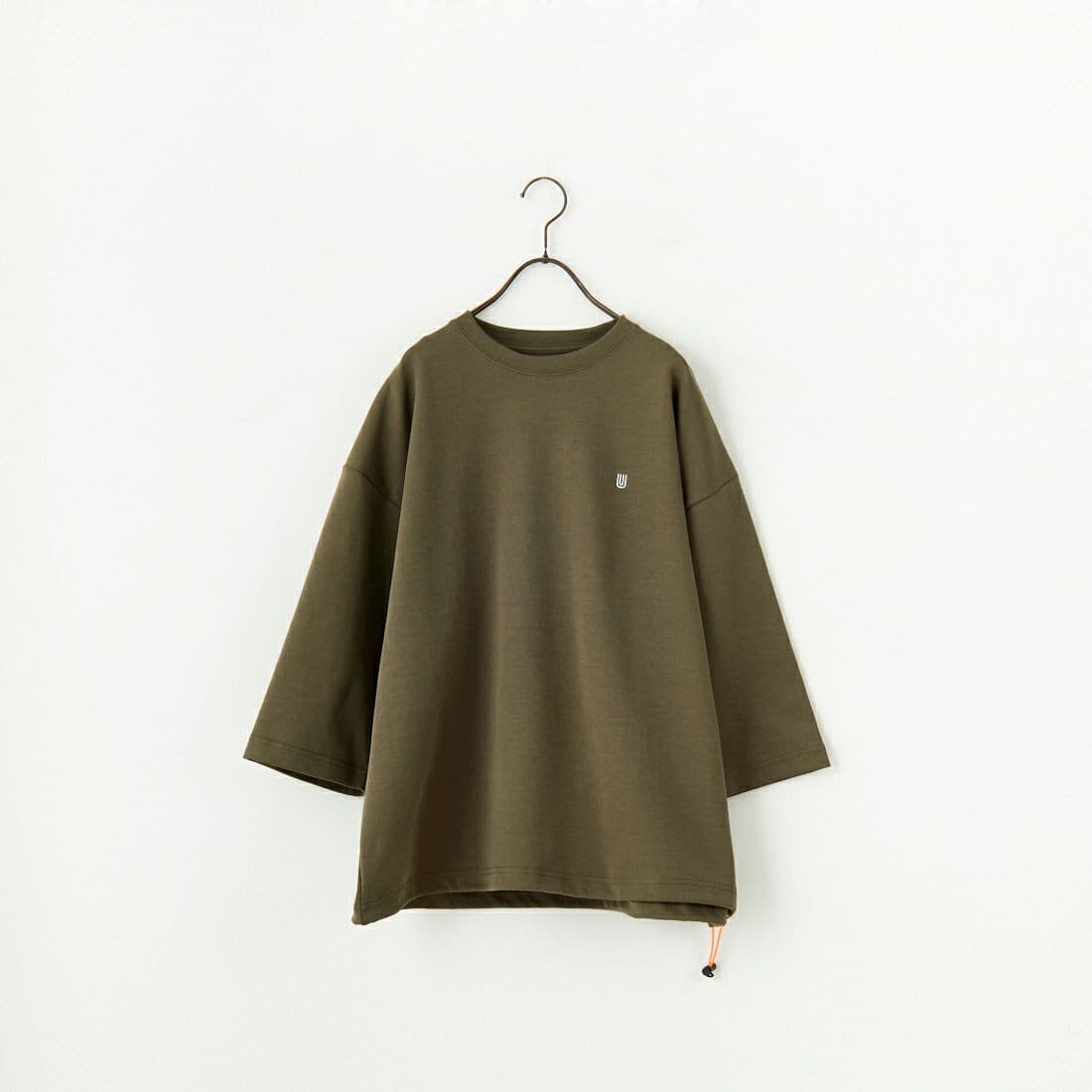 UNIVERSAL OVERALL [ユニバーサルオーバーオール] 別注 7分袖 ドローコード付きポンチTシャツ [U2511280IN-JF]