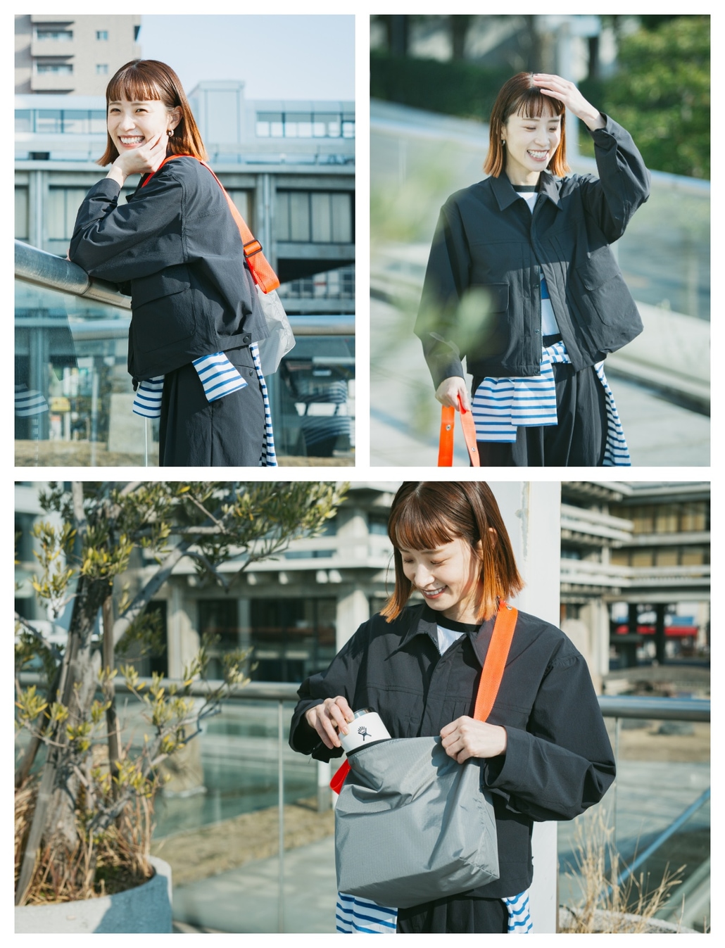 別注UNIVERSAL OVERALLとJULY NINEのコーディネート写真です。