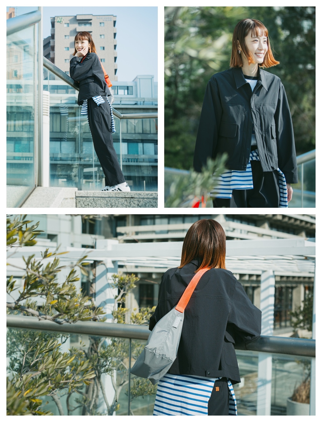 別注UNIVERSAL OVERALLとJULY NINEのコーディネート写真です。