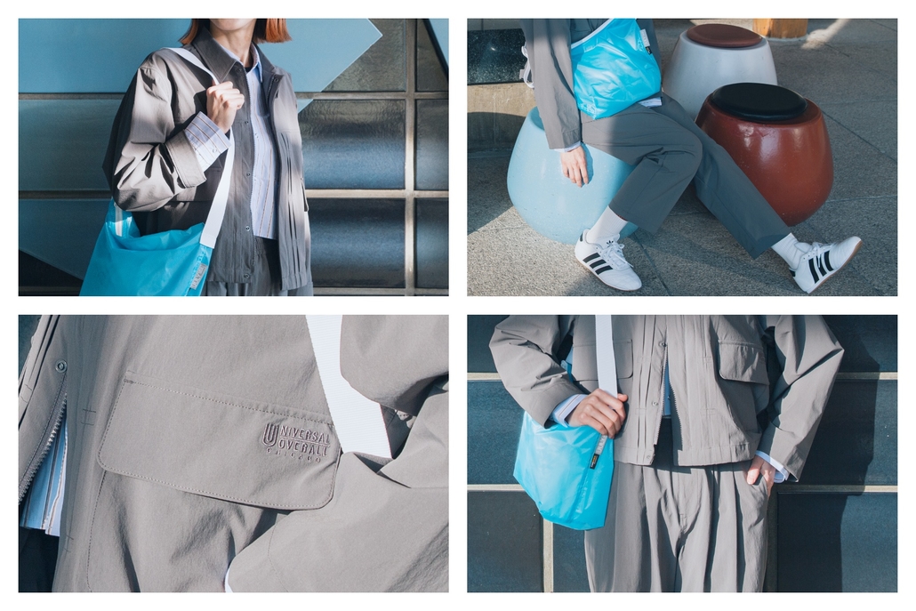 別注UNIVERSAL OVERALLとJULY NINEのコーディネート写真です。