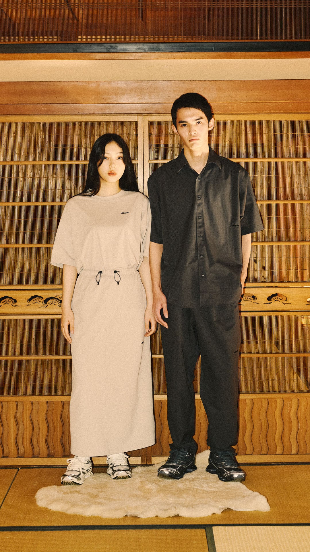 ミズノ JEANS FACTORY 別注 エアリーベントシャツ L BLACK JEANS FACTORY】エアリーベントシャツ|B2JCCW05|Go to by mizuno