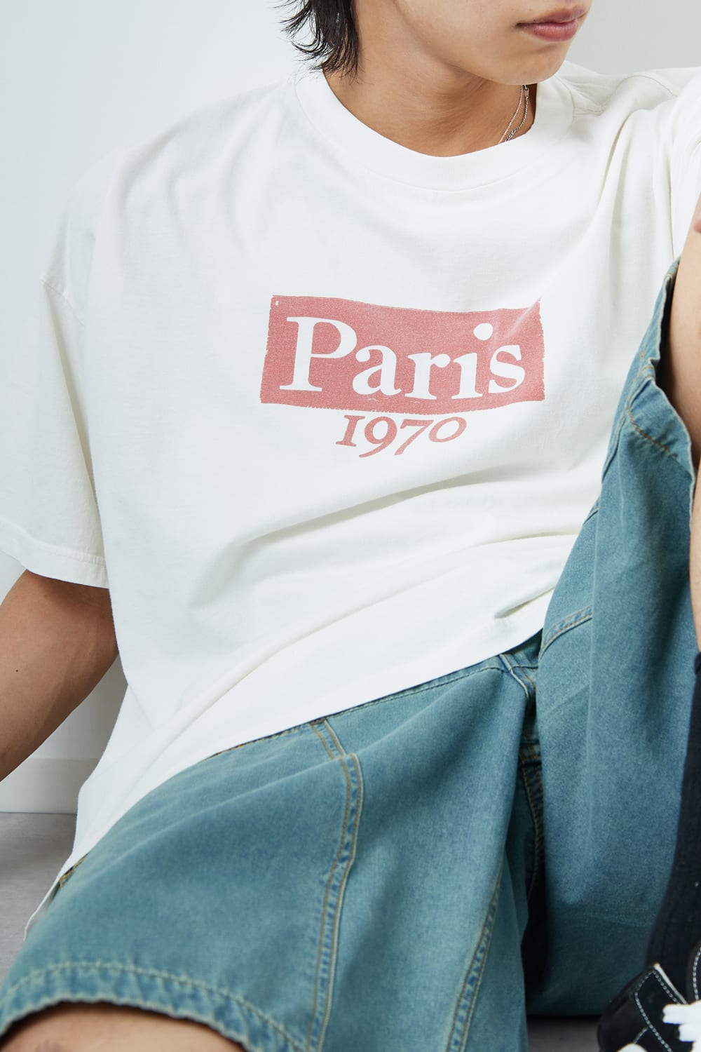 REMI RELIEF [レミレリーフ] 別注 ビッグプリントTシャツ PARIS 1970 [RN28369300-JF]