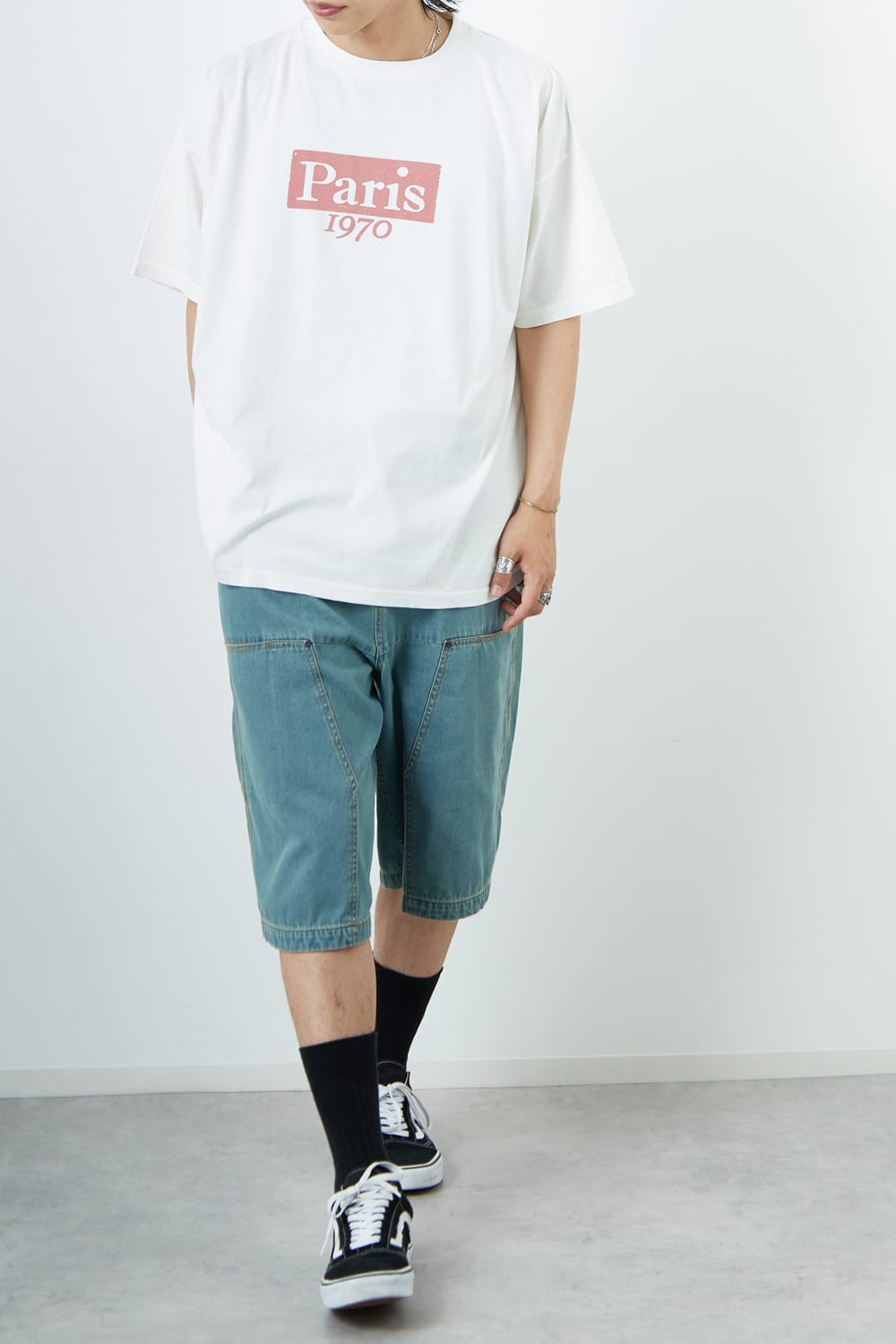 REMI RELIEF [レミレリーフ] 別注 ビッグプリントTシャツ PARIS 1970 [RN28369300-JF]