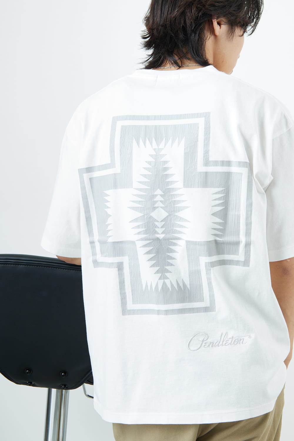 PENDLETON [ペンドルトン] 別注 ピグメント染め ネイティブ柄バックプリントTシャツ [5275-0206-JF]