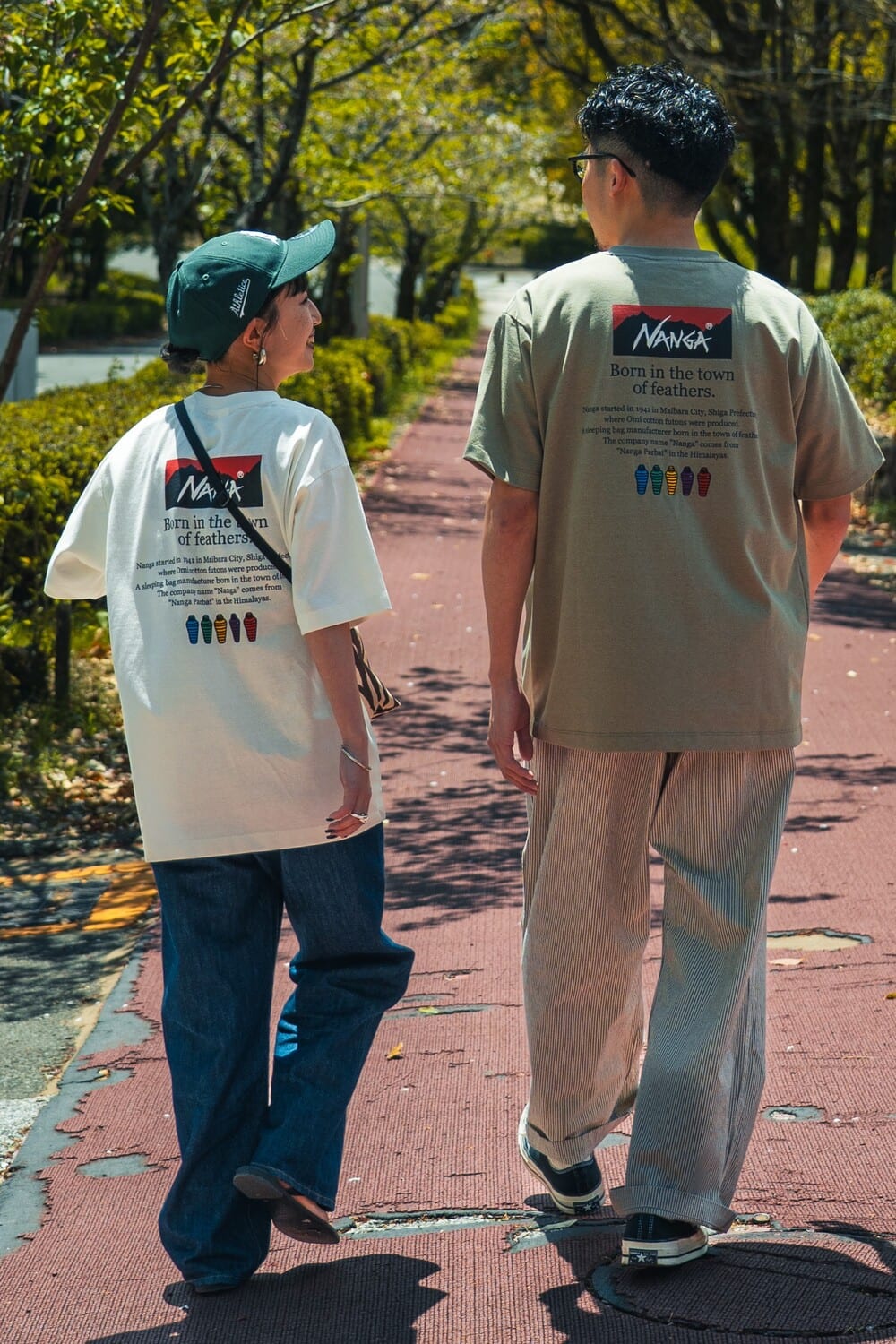 JEANSFACTORY × NANGA [ジーンズファクトリー × ナンガ] 別注 ヒストリーロゴ バックプリントTシャツ [NW25SS-JF2]
