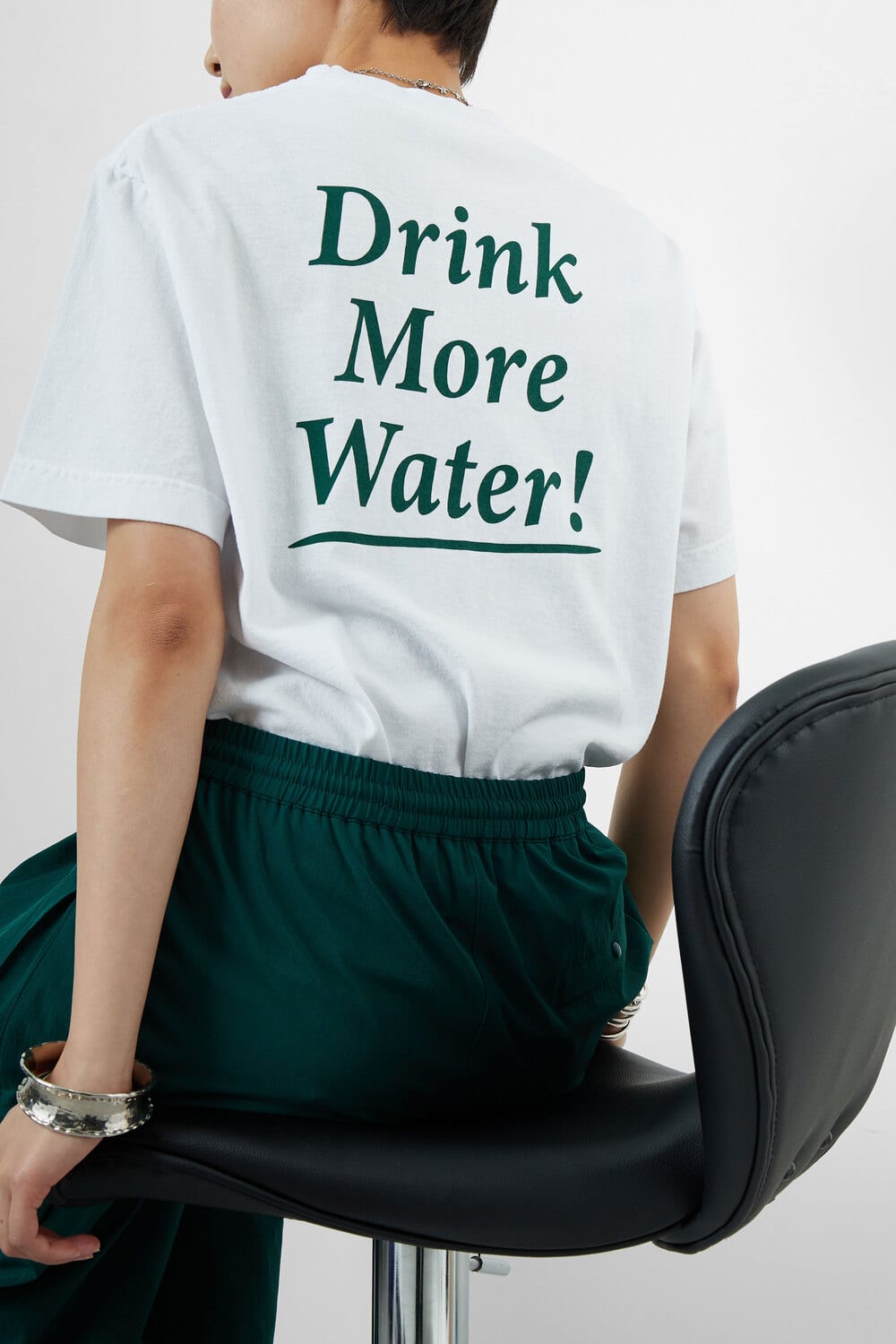 Sporty&Rich [スポーティアンドリッチ] Drink More Water Tシャツ [TO043606300]