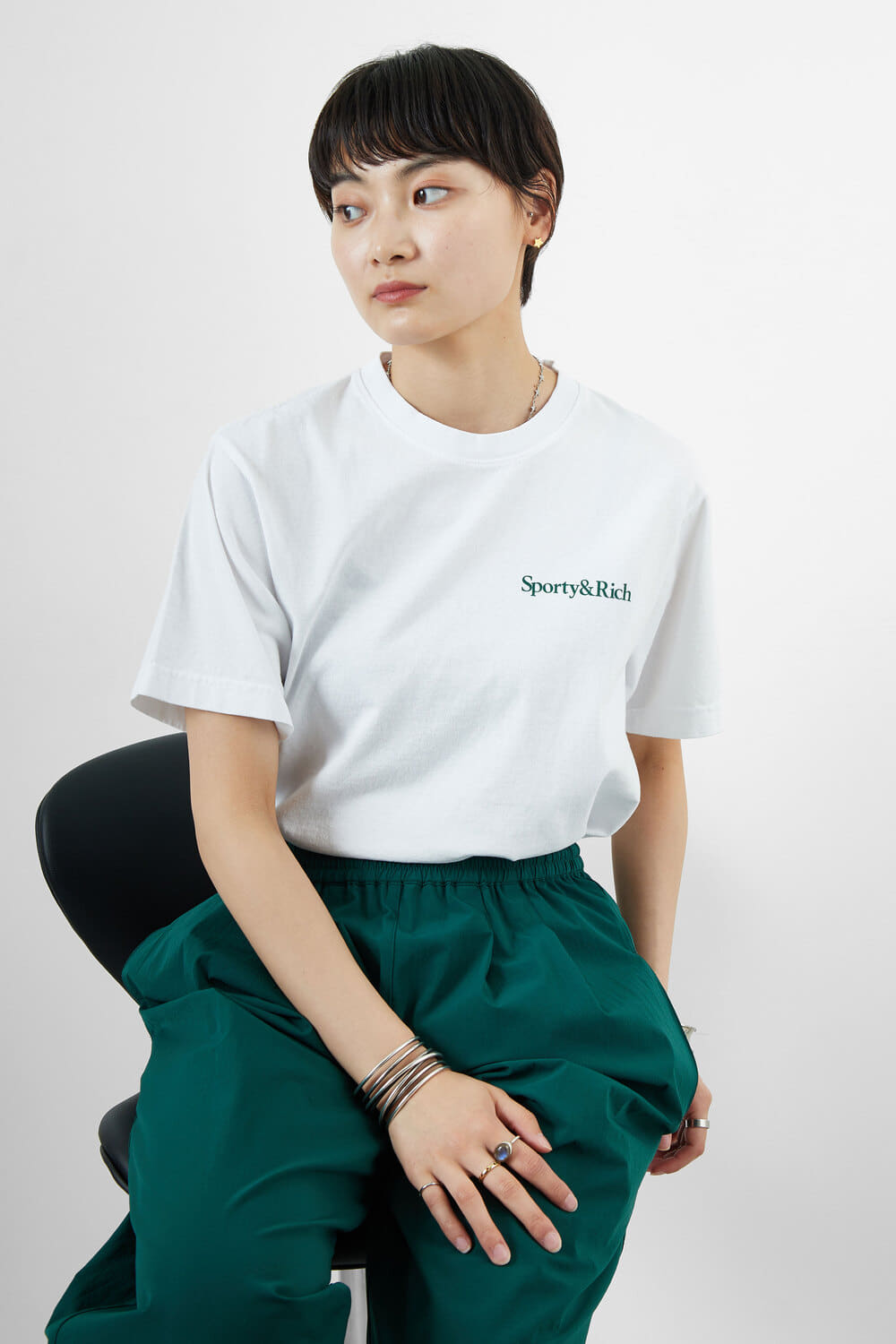 Sporty&Rich [スポーティアンドリッチ] Drink More Water Tシャツ [TO043606300]
