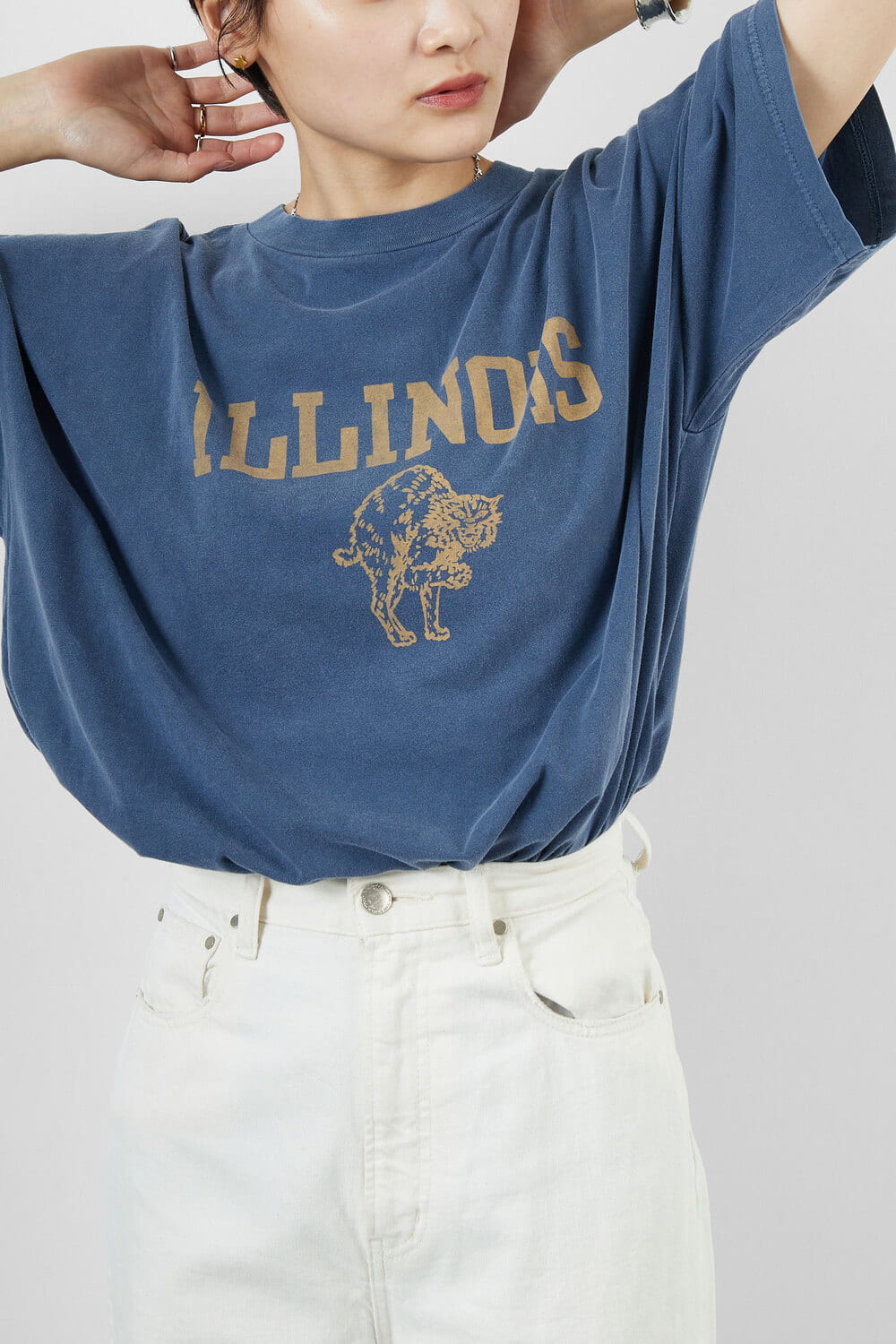 REMI RELIEF [レミレリーフ] 別注 ビッグプリントTシャツ ILLINOIS [RN28369306-JF]