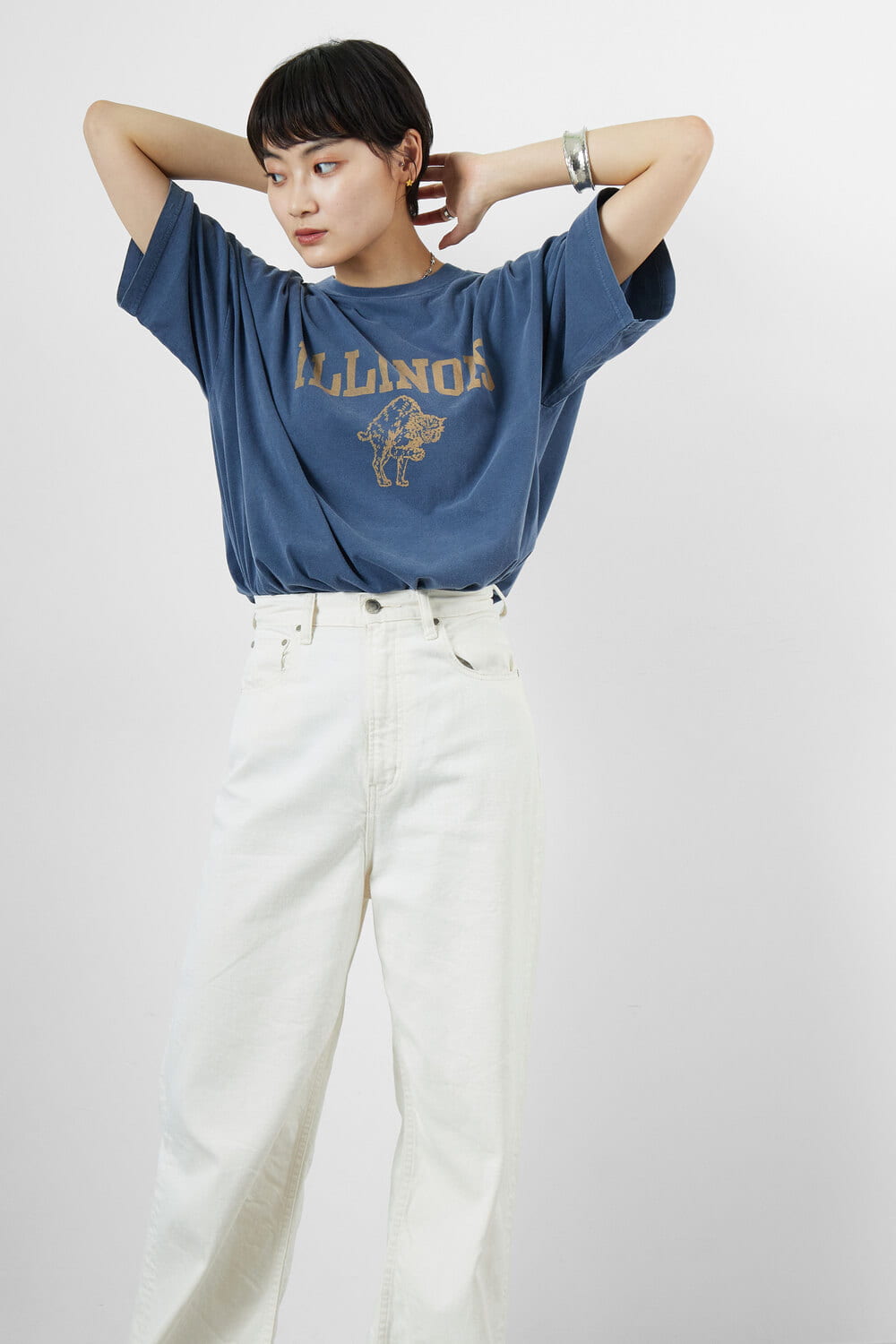 REMI RELIEF [レミレリーフ] 別注 ビッグプリントTシャツ ILLINOIS [RN28369306-JF]