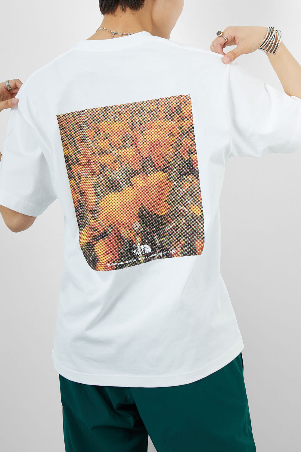 THE NORTH FACE [ザ ノースフェイス] フラッシュドライ ピクセルプラントコットンTシャツ [NT32549]