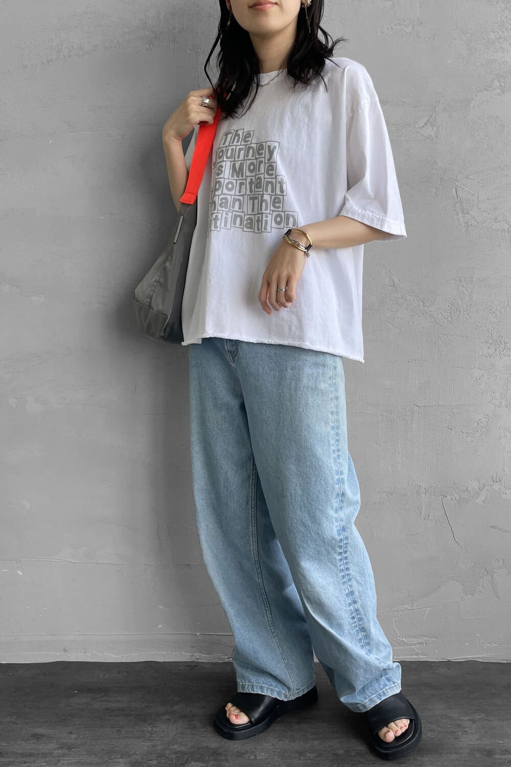 FUNG [ファング] JOURNEY カットオフプリントTシャツ [JOURNEY]