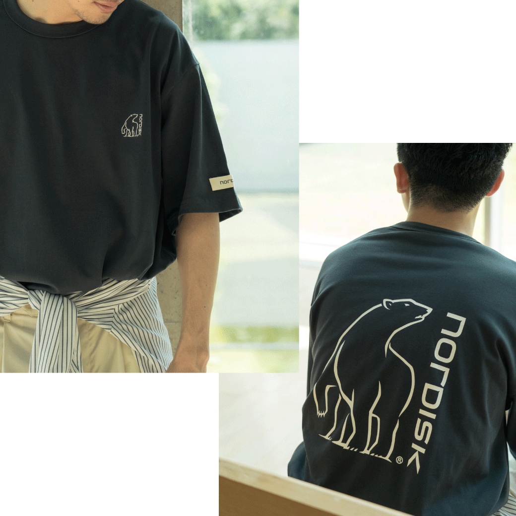 NORDISK [ノルディスク] 別注 バックロゴプリントTシャツ [NU11504-JF]です。