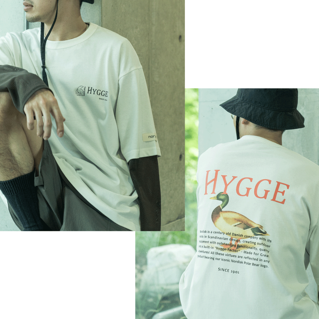 NORDISK [ノルディスク] 別注 HYGGE カモバックプリントTシャツ [NU11501-JF]です。