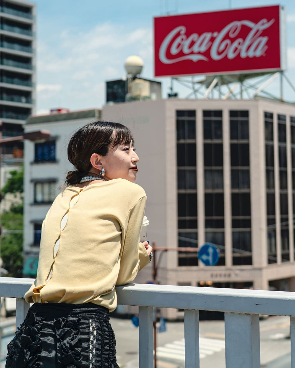 nenom [ネノム] × Ujichan 前後2WAY カットホール リブカットソー [NE25132007]のコーディネート写真です。
