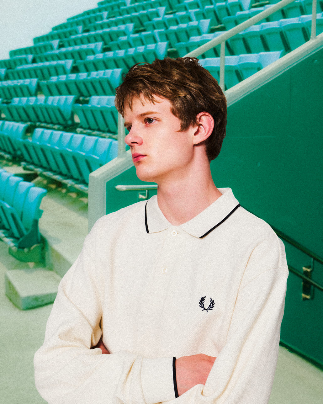 FRED PERRY [フレッドペリー] 別注 ワンポイントロゴ刺繍 ロングスリーブポロシャツ [FPM-25A-027JF]です。