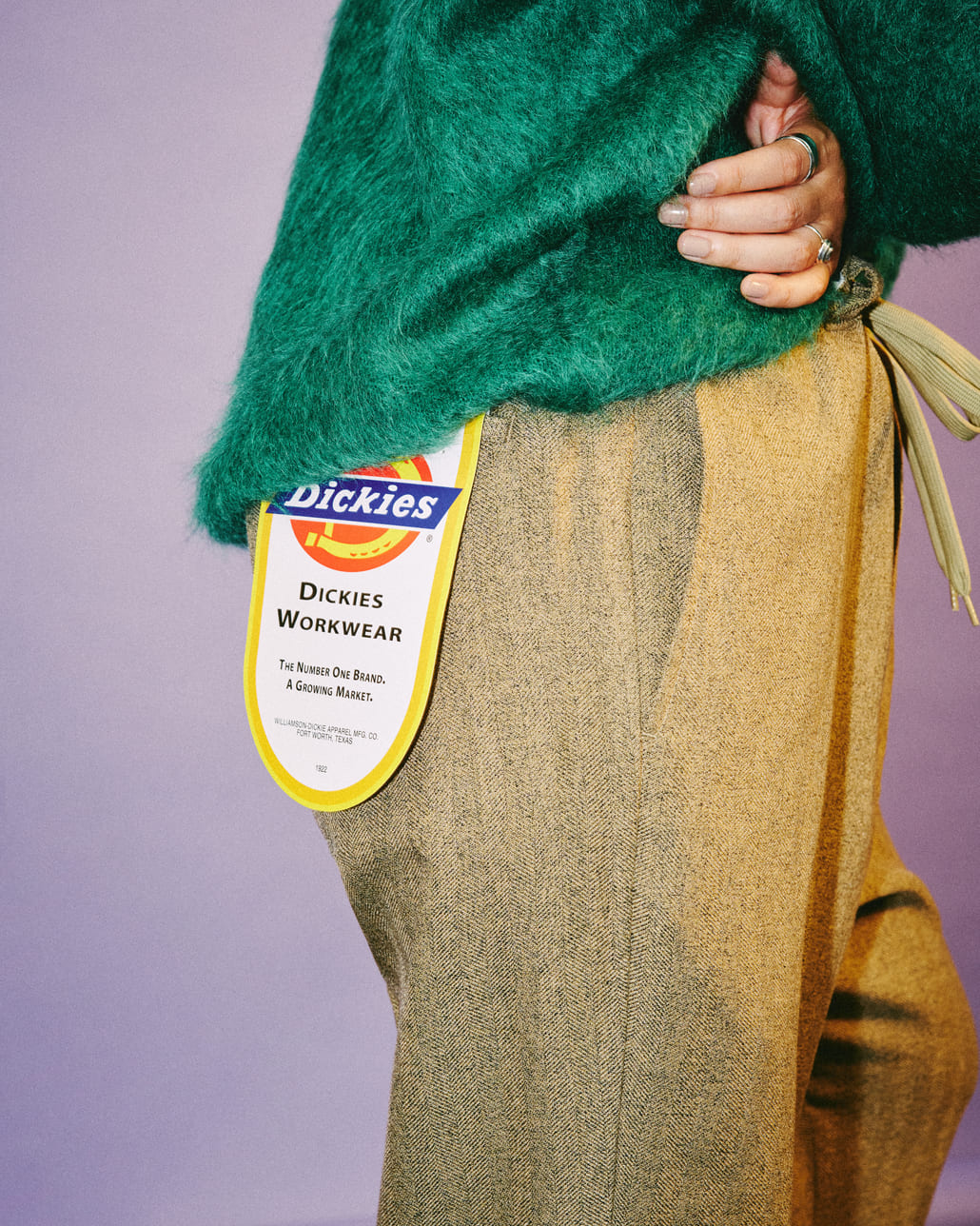 Dickies [ディッキーズ] 別注 ヘリンボーン グランパワークパンツ [253M401N01-JF]です。