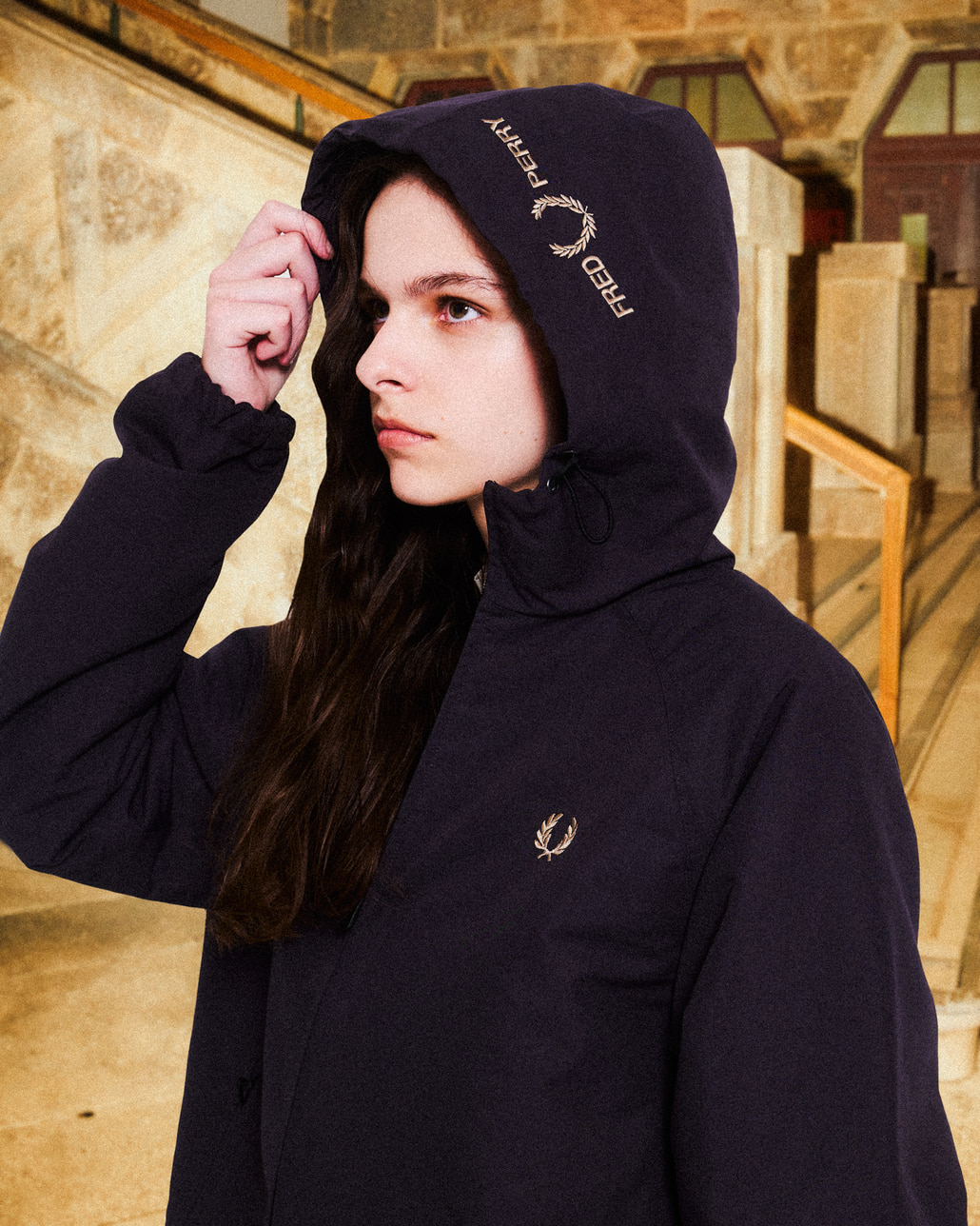 FRED PERRY [フレッドペリー] 別注 パデッドフーデッドシェルジャケット [FPM-25A-24JF]です。