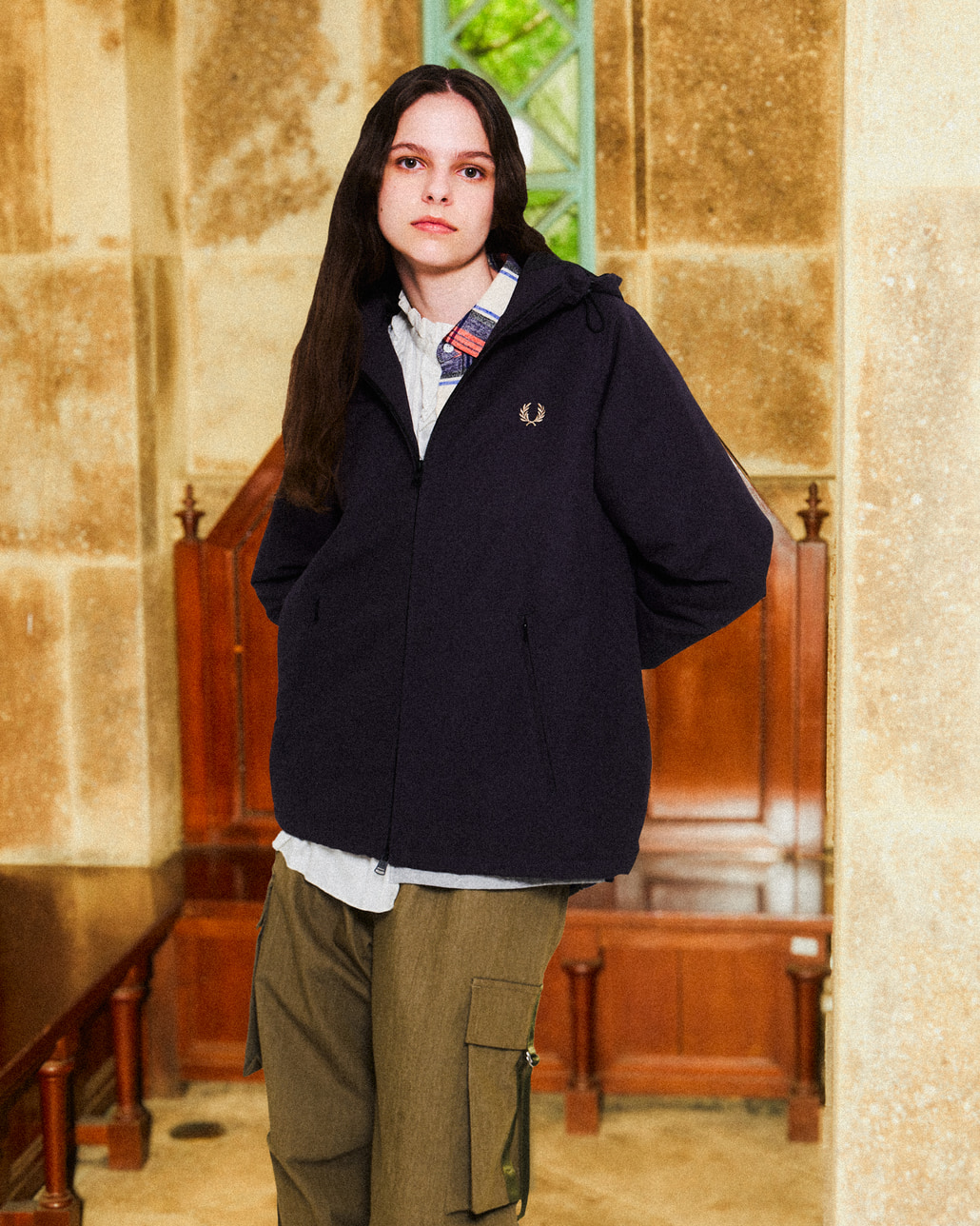 FRED PERRY [フレッドペリー] 別注 パデッドフーデッドシェルジャケット [FPM-25A-24JF]です。