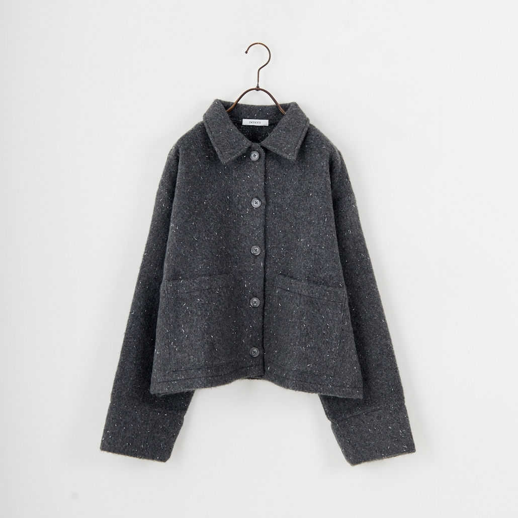 nenom [ネノム] ステンカラー ラメ起毛ジャケット [NE25132019]