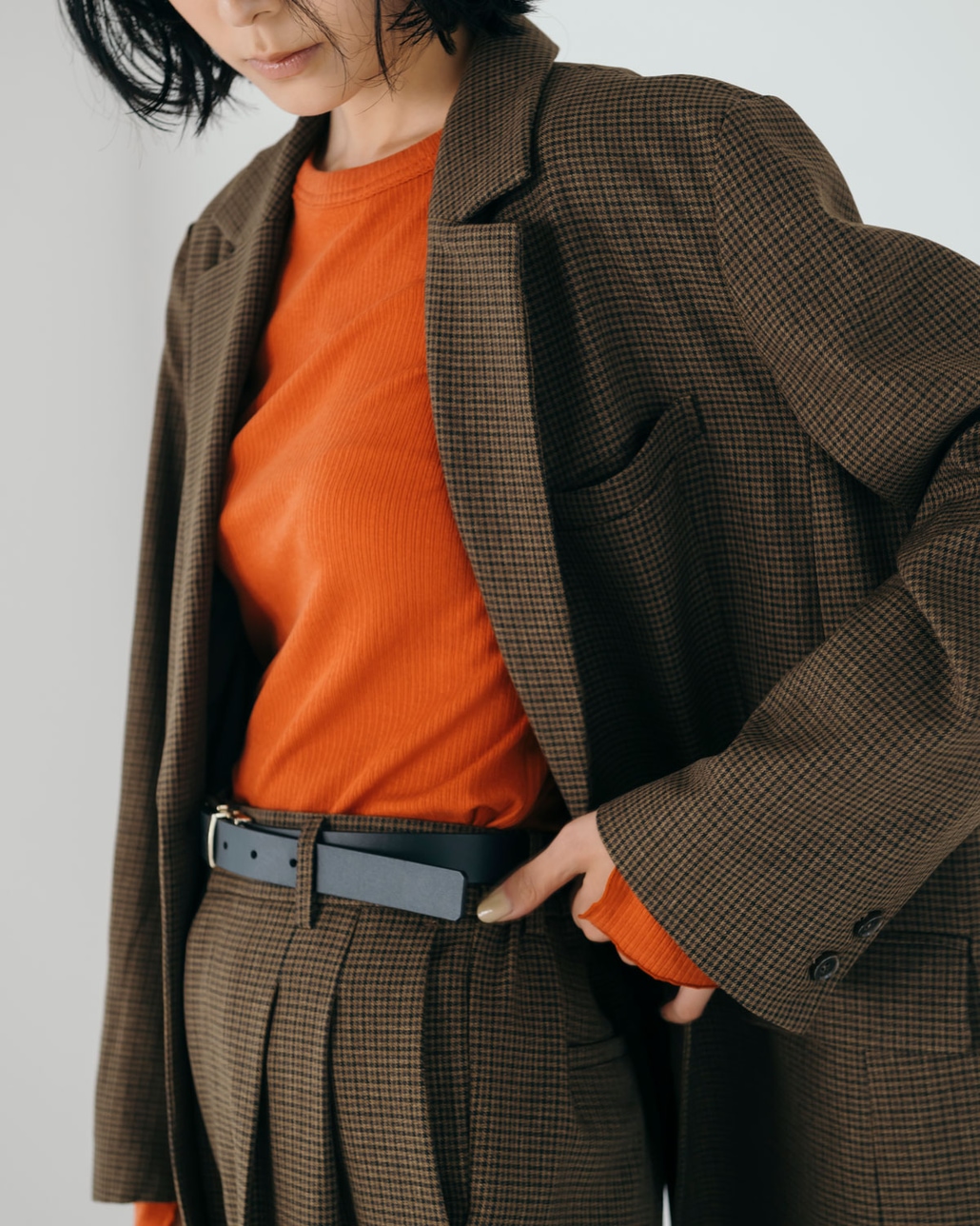 USINE [ユジーヌ] イージーケアウールライクジャケット [21256062]とイージーケアウールライク 2タックワイドパンツ [21256060]