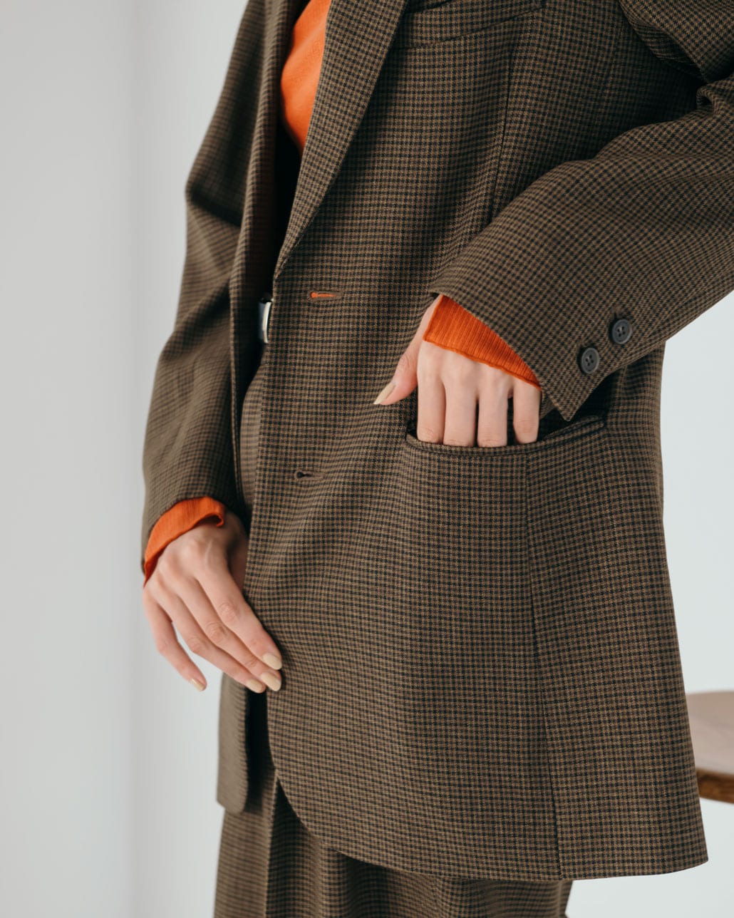 USINE [ユジーヌ] イージーケアウールライクジャケット [21256062]とイージーケアウールライク 2タックワイドパンツ [21256060]