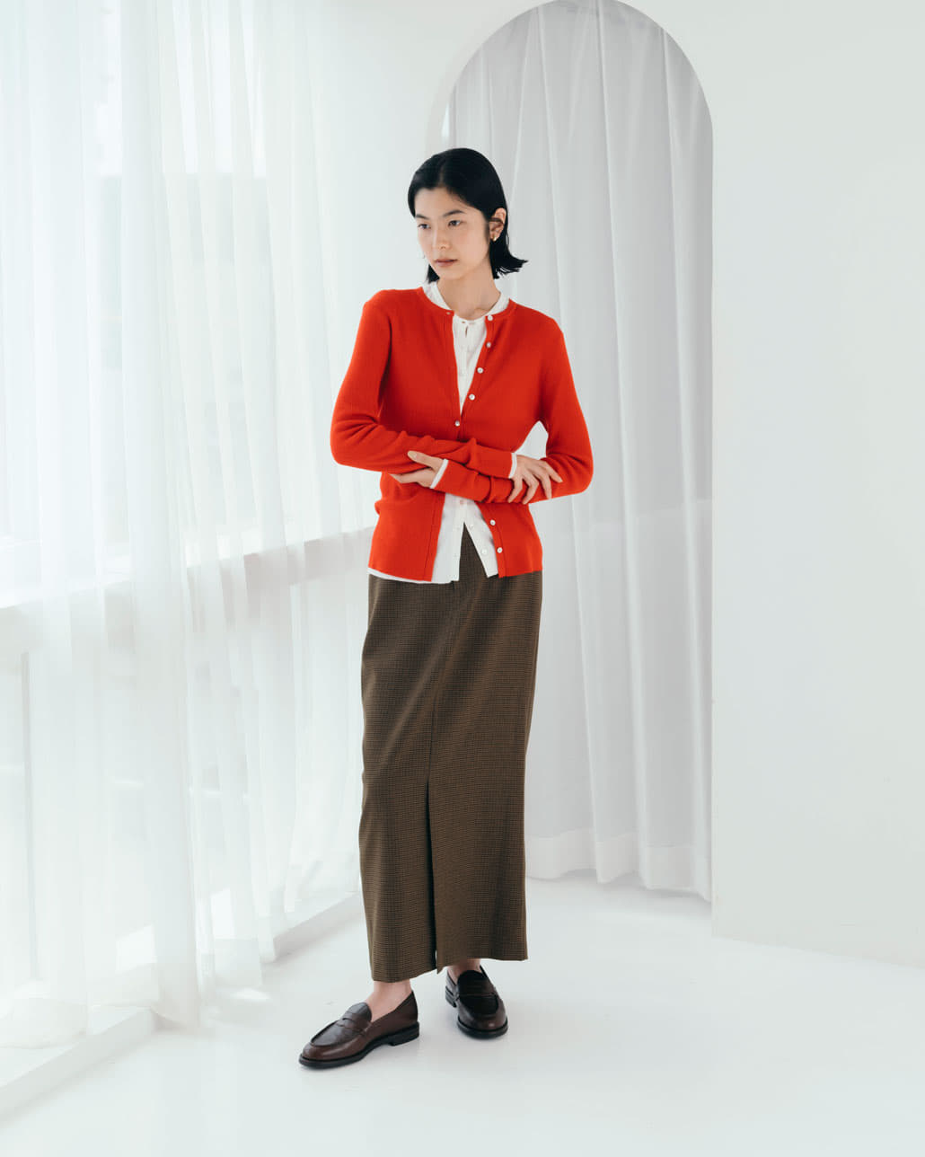 USINE [ユジーヌ] イージーケアウールライクタイトスカート [21256061]