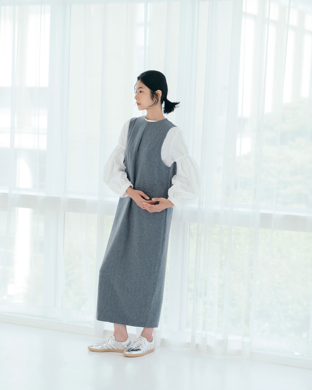 USINE [ユジーヌ] イージーケアキーネックジャンパースカート [21256063]