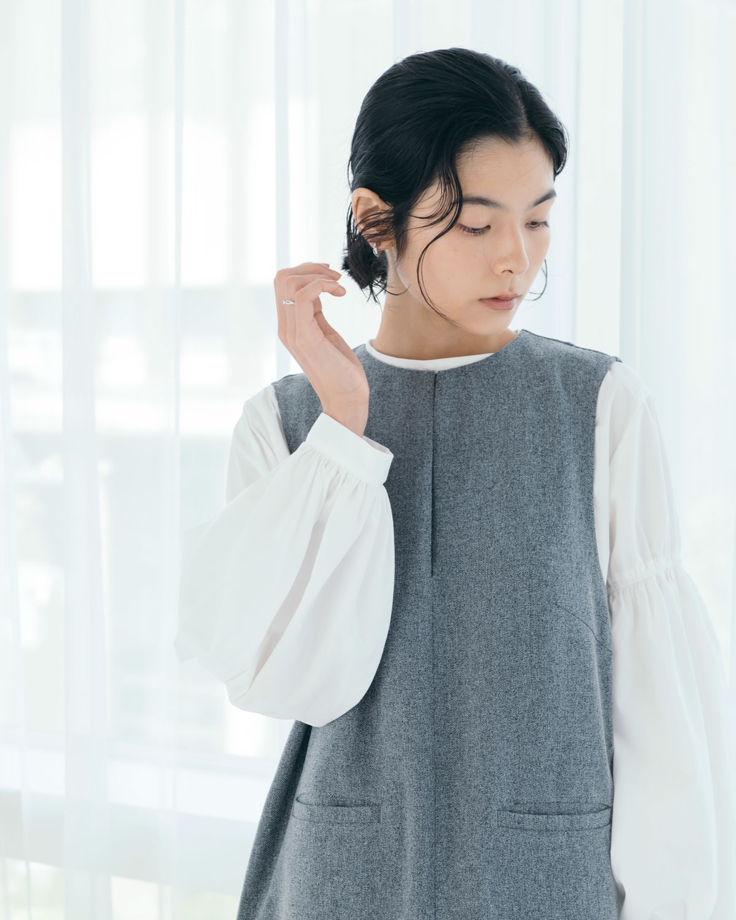 USINE [ユジーヌ] イージーケアキーネックジャンパースカート [21256063]