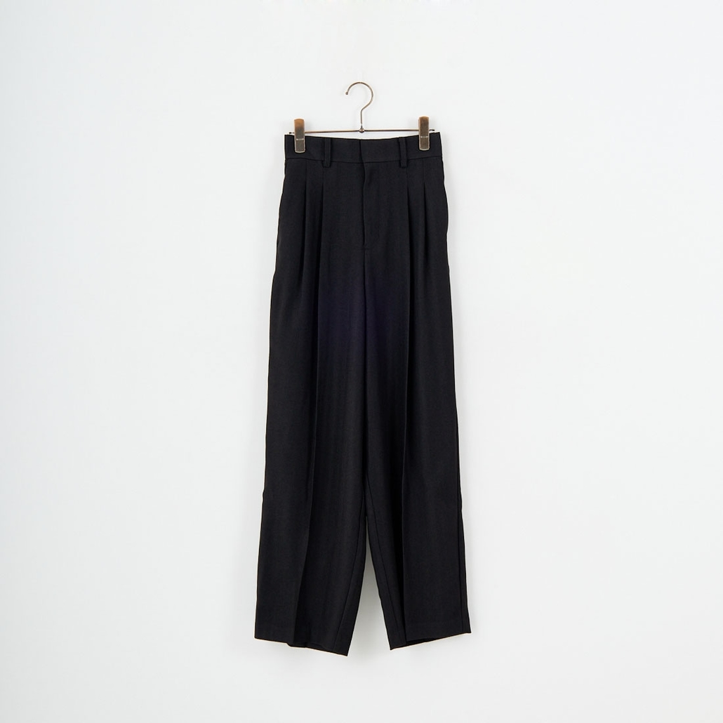 USINE [ユジーヌ] イージーケアウールライク 2タックワイドパンツ [21256060]
