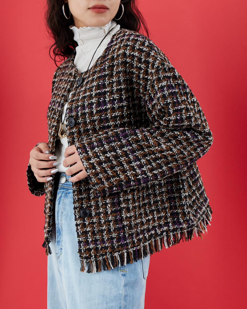 Jeans Factory Clothes [ジーンズファクトリークローズ] ファンシーヤーン ツイードジャケット [LFF706]