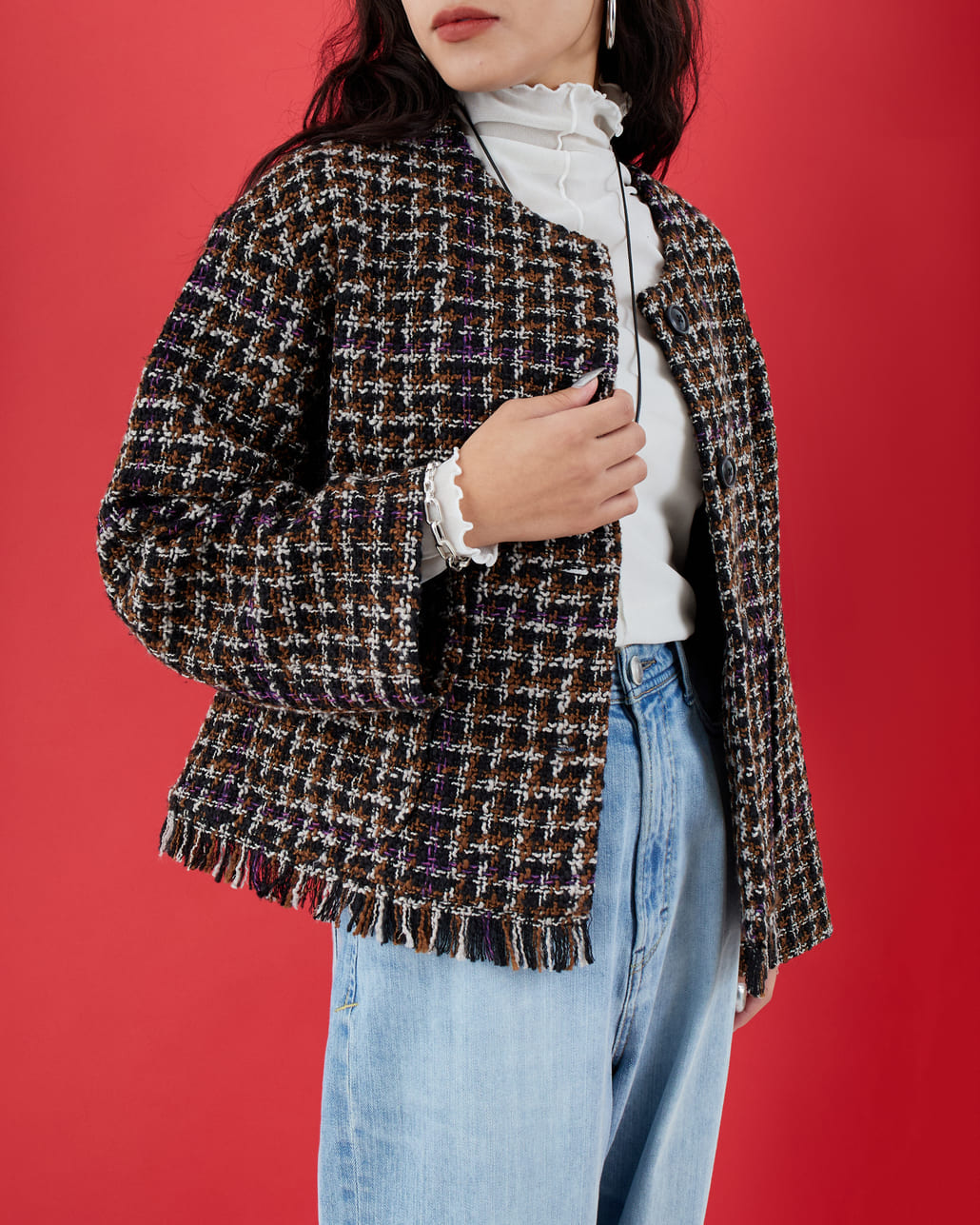 Jeans Factory Clothes [ジーンズファクトリークローズ] ファンシーヤーン ツイードジャケット [LFF706]