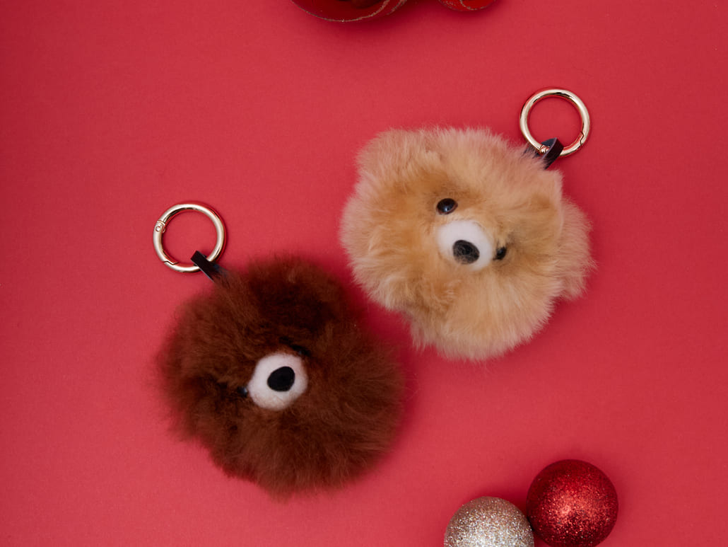 COSY [コージー] ベビーアルパカ スモールベアヘッドキーリング [KH-EV-SB-H]