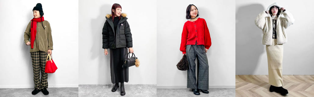 ジーンズファクトリースタッフのクリスマスコーデスナップのイメージバナーです。