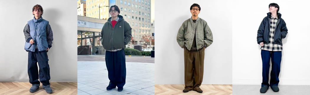 ジーンズファクトリースタッフのクリスマスコーデスナップのイメージバナーです。