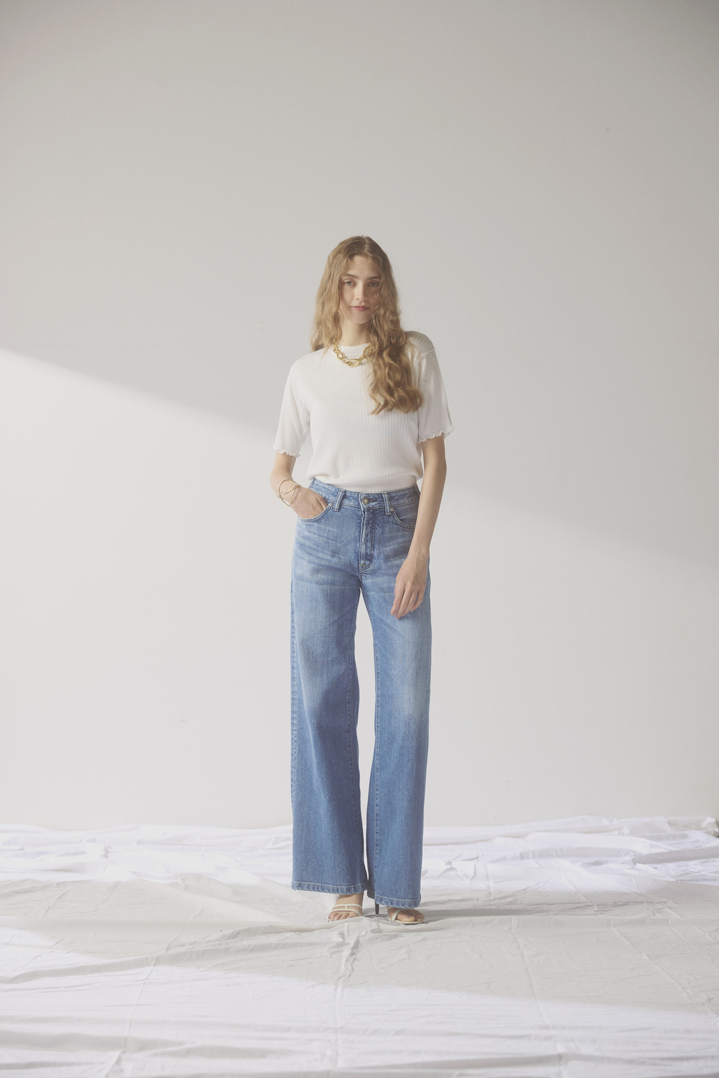 SOMETHING [サムシング] LISA NOUVEAU WIDE/ワイドデニムパンツ [STG10]