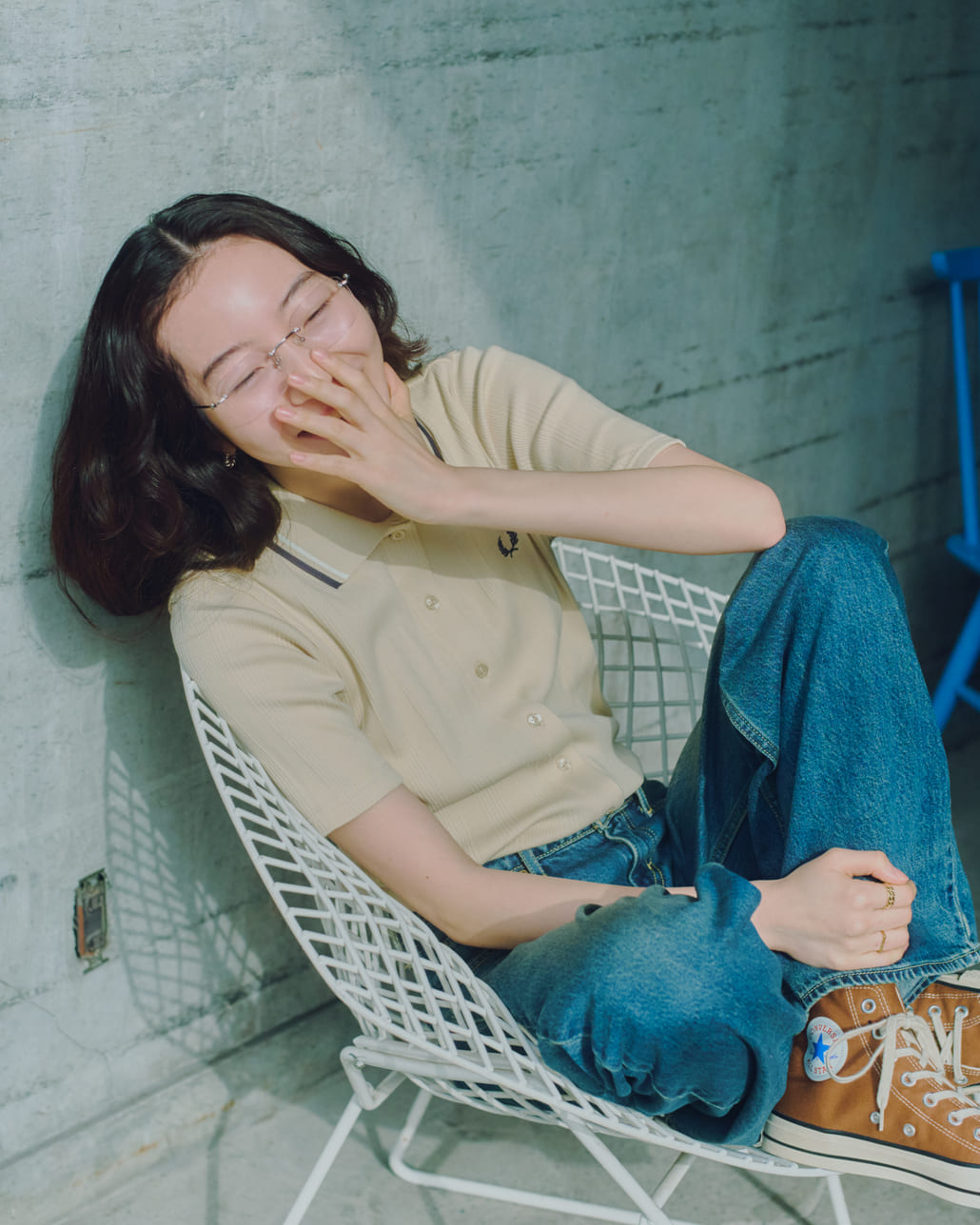 FRED PERRY [フレッドペリー] 別注 ツインティップライン リブポロシャツ [FPW-26S-033JF]のコーディネートです。