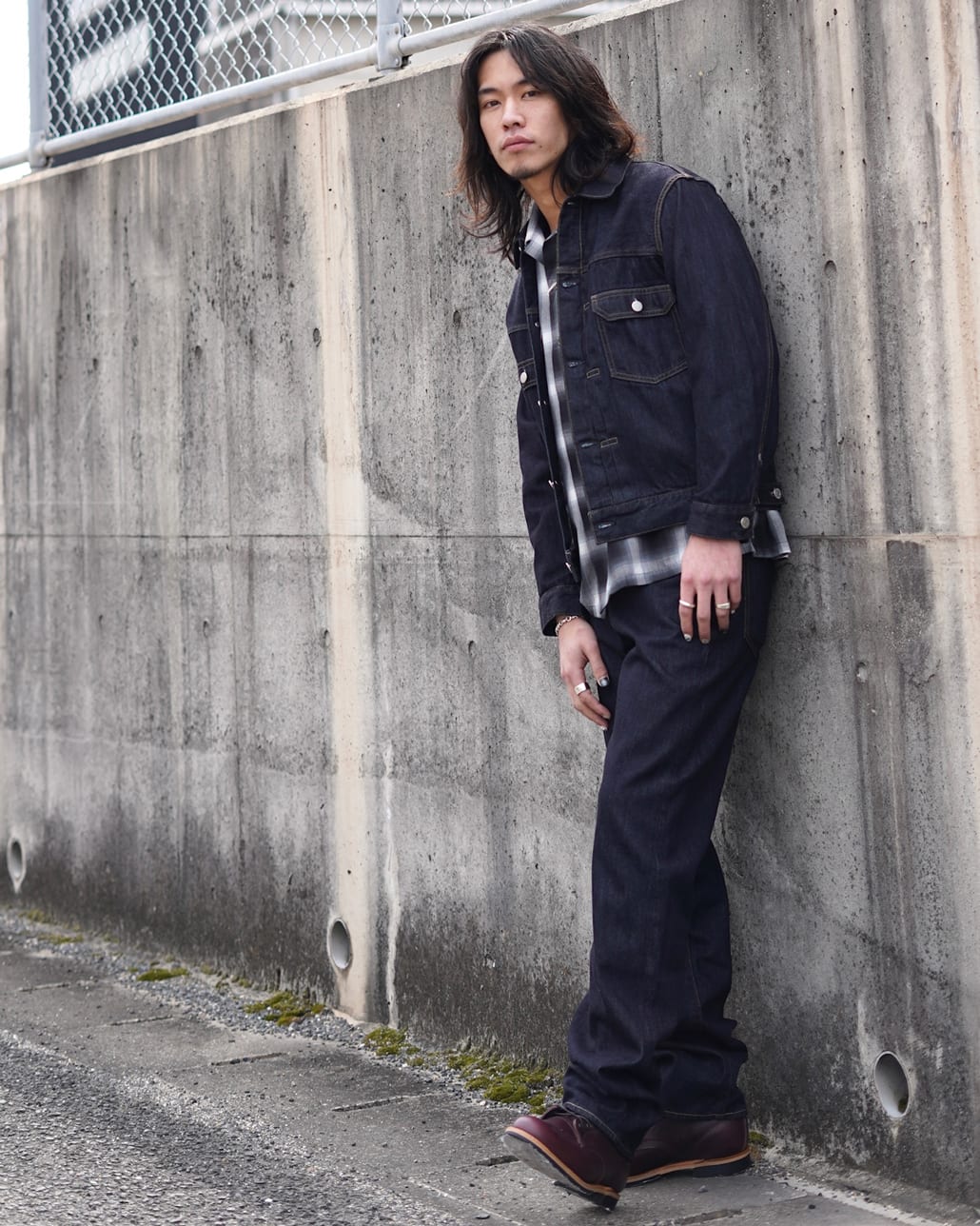 ジーンズファクトリースタッフのデニムスタイリングです。