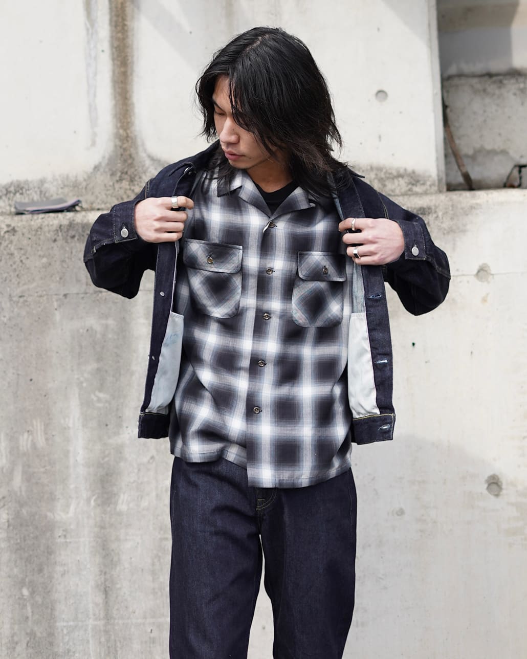 ジーンズファクトリースタッフのデニムスタイリングです。