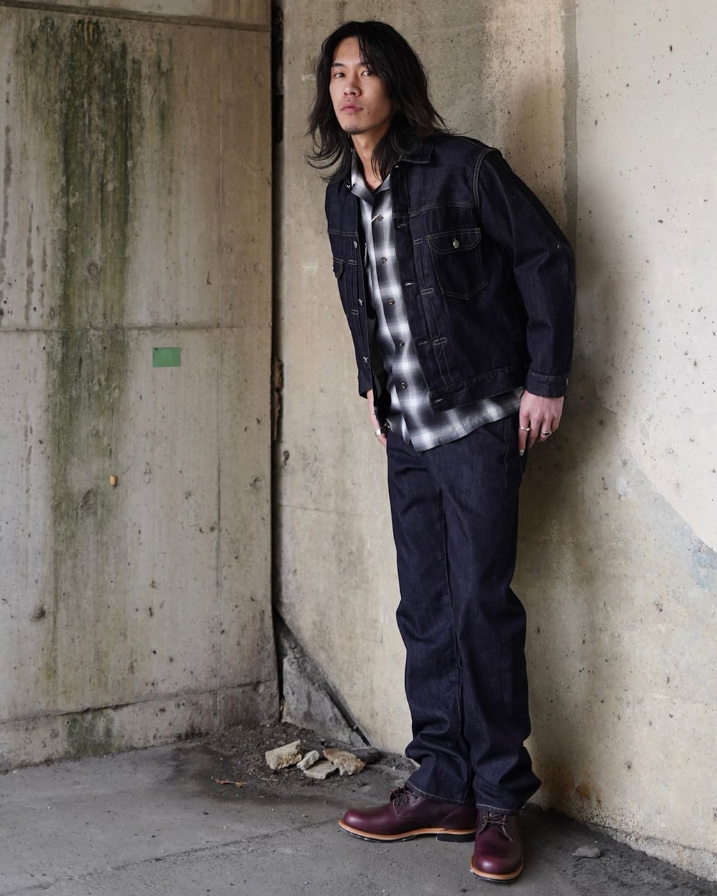 ジーンズファクトリースタッフのデニムスタイリングです。