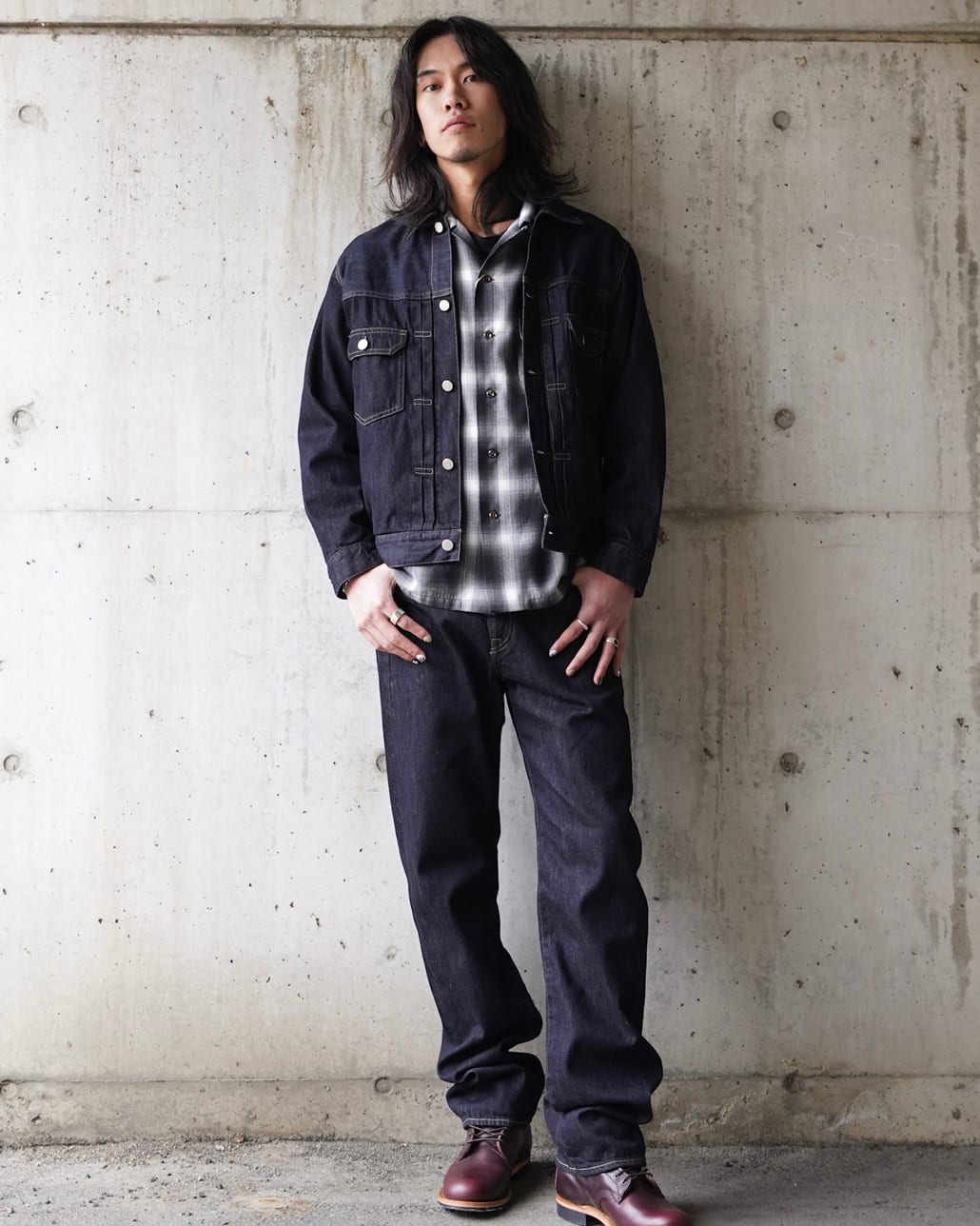 ジーンズファクトリースタッフのデニムスタイリングです。