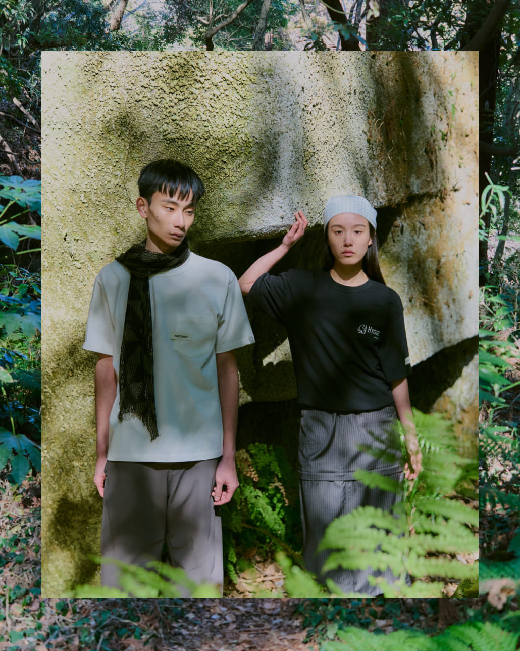 NORDISK [ノルディスク] 別注 HYGGE フラワーバックプリントTシャツ [NU11704-JF]と別注 HYGGE バックプリントTシャツ [NU11703-JF]です。