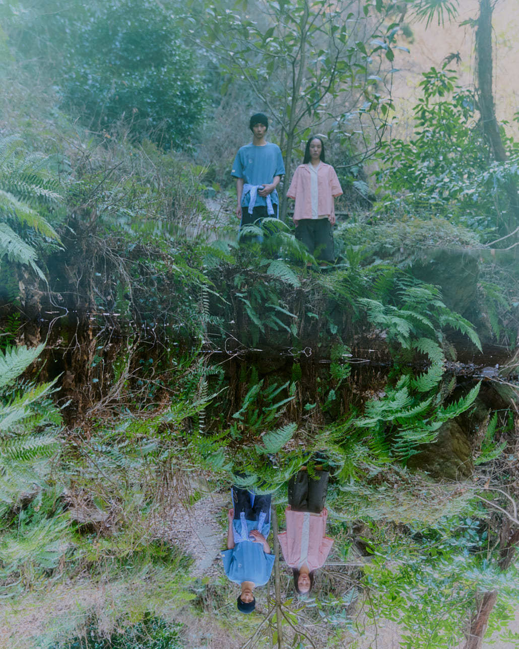 NORDISK [ノルディスク] 別注 バックロゴプリントTシャツ [NU11702-JF]とNORDISK [ノルディスク] 別注 オープンカラーシャツ [NU81702-JF]です。