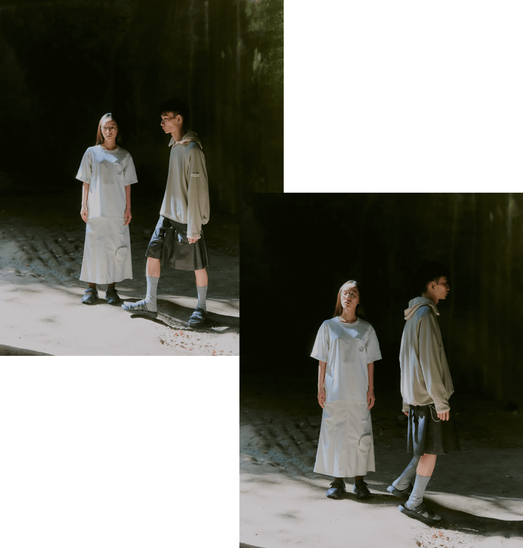 NORDISK [ノルディスク] 別注 ドローコード メッシュプルオーバー [NU11706-JF]とNORDISK [ノルディスク] 別注 ワンポイント刺繍 ポケットTシャツ [NU11701-JF]です。