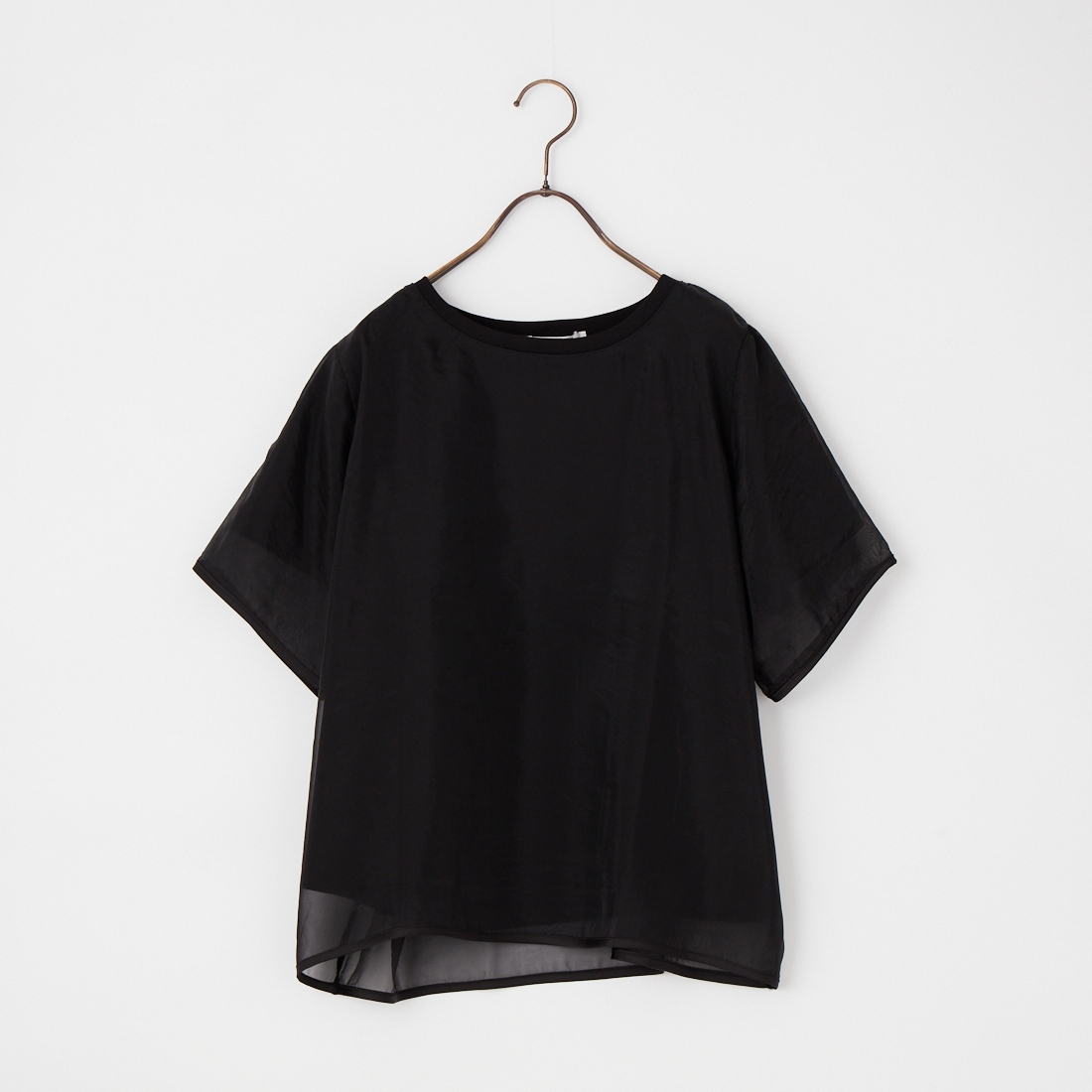 nenom [ネノム] 重ね着風 オーガンジーレイヤードシアーTシャツ [NE25112016]